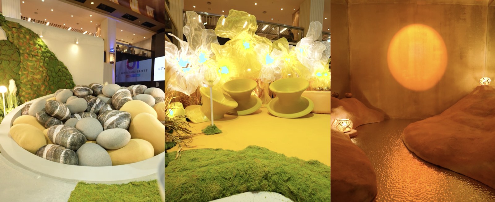 A grid of textured scent-garden scenes